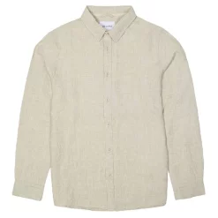 Discount 🧨 Mr Simple Linen Long Sleeve 👕 Shirt Brown ✔️ -Industrie Shop unnamed file 2571