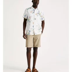 Best deal 🔔 Blaq Felix Floral Print Short Sleeve Linen Blend 👕 Shirt In White 🎉 -Industrie Shop unnamed file 291
