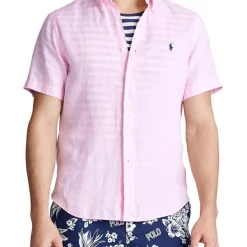 Discount 🔔 Polo Ralph Lauren Classic Fit Linen 👚 Shirt 😀