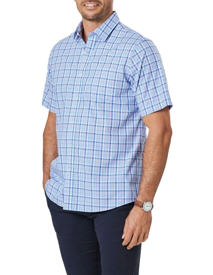 Flash Sale β€οΈ Gazman Easy Care Check Short Sleeve π Shirt In Blue π₯° 3 Flash Sale β€οΈ Gazman Easy Care Check Short Sleeve π Shirt In Blue π₯°