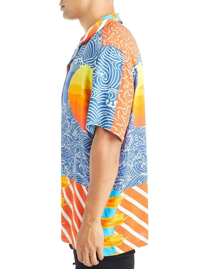 Budget π― Nana Judy Ortega Printed π Shirt In Blue/Orange π 4 Budget π― Nana Judy Ortega Printed π Shirt In Blue/Orange π - Image 2