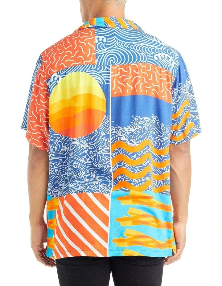 Budget π― Nana Judy Ortega Printed π Shirt In Blue/Orange π 5 Budget π― Nana Judy Ortega Printed π Shirt In Blue/Orange π - Image 3