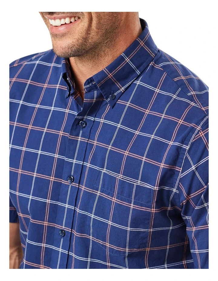 Promo π Gazman Casual Madras Check Short Sleeve π Shirt In Navy π― 5 Promo π Gazman Casual Madras Check Short Sleeve π Shirt In Navy π― - Image 3