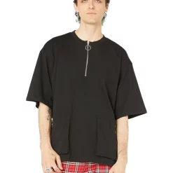 Wholesale 🥰 Dangerfield Scott Zip Utility Cotton Top Black ⭐