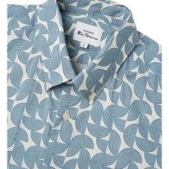 Deals 🤩 Ben Sherman Geo Block Print Short Sleeve 👚 Shirt In Blue 🎉 -Industrie Shop unnamed file 391