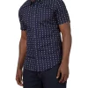 Cheapest 🎁 Ben Sherman Chevron Print Short Sleeve 👚 Shirt In Marine 🛒 -Industrie Shop unnamed file 399