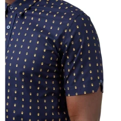 Cheapest 🎁 Ben Sherman Chevron Print Short Sleeve 👚 Shirt In Marine 🛒 -Industrie Shop unnamed file 401