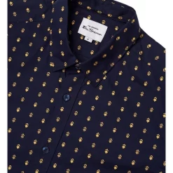 Cheapest 🎁 Ben Sherman Chevron Print Short Sleeve 👚 Shirt In Marine 🛒 -Industrie Shop unnamed file 403