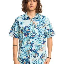 Budget π Quiksilver Wild Time Short Sleeve π Shirt In Iced Aqua π€©