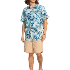 Budget 🌟 Quiksilver Wild Time Short Sleeve 👚 Shirt In Iced Aqua 🤩 -Industrie Shop unnamed file 414