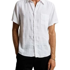 Best deal ❤️ Mr Simple Linen Short Sleeve 👚 Shirt White 🎉