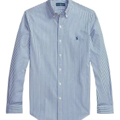Deals 🌟 Polo Ralph Lauren Slim Fit Striped Stretch Poplin 👚 Shirt In Blue 🤩 -Industrie Shop unnamed file 543