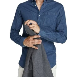 Best Sale 🌟 Jack & Jones Brook Denim Long Sleeve 👕 Shirt In Medium Blue 😉 -Industrie Shop unnamed file 560