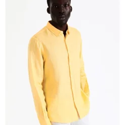 Cheap ⭐ Blaq Bondi Linen Long Sleeve Relaxed 👚 Shirt In Yellow 💯 -Industrie Shop unnamed file 576