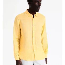 Cheap ⭐ Blaq Bondi Linen Long Sleeve Relaxed 👚 Shirt In Yellow 💯 -Industrie Shop unnamed file 578