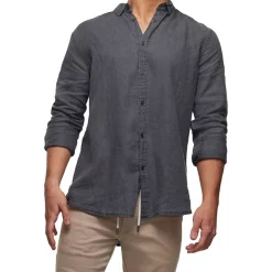 Hot Sale ✨ Industrie The Tennyson Linen Long Sleeve 👚 Shirt 🛒