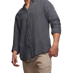 Hot Sale ✨ Industrie The Tennyson Linen Long Sleeve 👚 Shirt 🛒 -Industrie Shop unnamed file 587