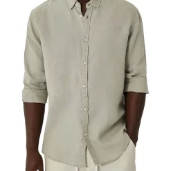 Top 10 🎁 Industrie The Tennyson Linen 👕 Shirt In Light Army 🔔