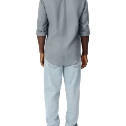 Coupon 🛒 Industrie The Trinidad Linen Long Sleeve 👕 Shirt In Blue ✨ -Industrie Shop unnamed file 620