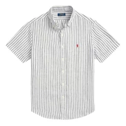 Best reviews of ❤️ Polo Ralph Lauren Classic Fit Striped Linen 👕 Shirt In White 🎁 -Industrie Shop unnamed file 64