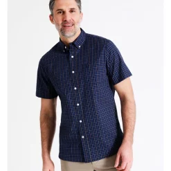 Brand new ⭐ Reserve Ashby Check Short Sleeve 👕 Shirt In Navy 🎉