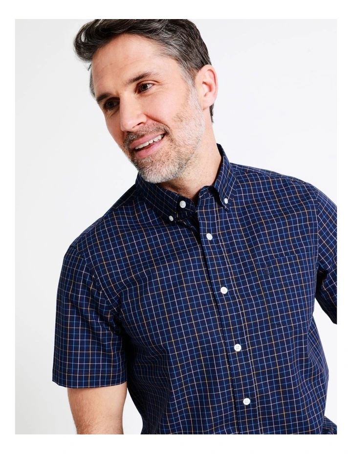 Brand new β Reserve Ashby Check Short Sleeve π Shirt In Navy π 4 Brand new β Reserve Ashby Check Short Sleeve π Shirt In Navy π - Image 2