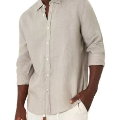 Cheap 🥰 Industrie The Somersby Linen 👕 Shirt In Khaki 🎉