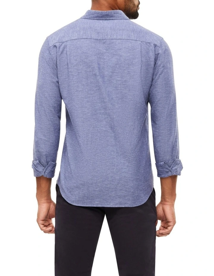 Best Pirce π Van Heusen Nevertuck Long Sleeve Linen π Shirt In Blue π 5 Best Pirce π Van Heusen Nevertuck Long Sleeve Linen π Shirt In Blue π - Image 3