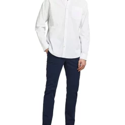 Outlet 🛒 Jack & Jones Oxford Long Sleeve 👕 Shirt In White ❤️ -Industrie Shop unnamed file 685