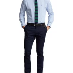 Cheap 🔔 Polo Ralph Lauren Slim Fit Striped Stretch Poplin 👚 Shirt In Blue 👏 -Industrie Shop unnamed file 687