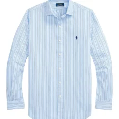 Cheap 🔔 Polo Ralph Lauren Slim Fit Striped Stretch Poplin 👚 Shirt In Blue 👏 -Industrie Shop unnamed file 688