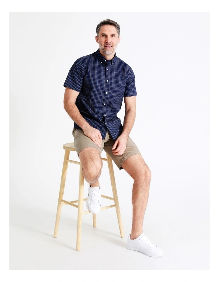 Brand new β Reserve Ashby Check Short Sleeve π Shirt In Navy π 7 Brand new β Reserve Ashby Check Short Sleeve π Shirt In Navy π - Image 5