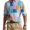 Best Pirce ✔️ Polo Ralph Lauren Classic Fit Patchwork Seersucker 👕 Shirt In Multi ⭐ -Industrie Shop unnamed file 696