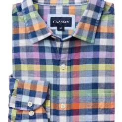 Best Pirce 💯 Gazman Casual Long Sleeve 👕 Shirt In Multi Check ⌛ -Industrie Shop unnamed file 703