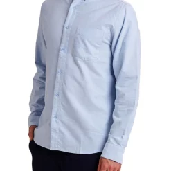 Coupon 🔥 Mr Simple Oxford Long Sleeve 👕 Shirt In Blue 🤩 -Industrie Shop unnamed file 722