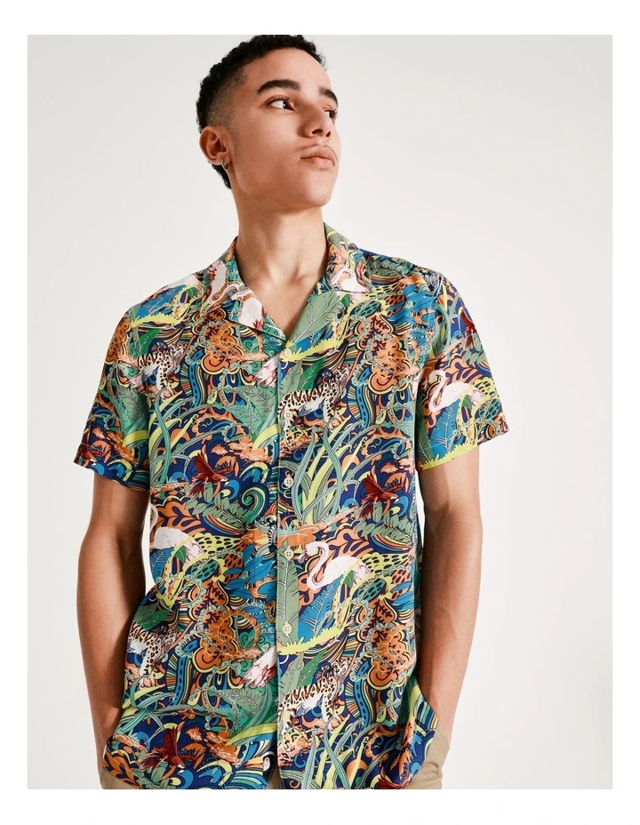 Hot Sale π Kenji Desert Safari Print Short Sleeve Rayon π Shirt In Multi π 4 Hot Sale π Kenji Desert Safari Print Short Sleeve Rayon π Shirt In Multi π - Image 2