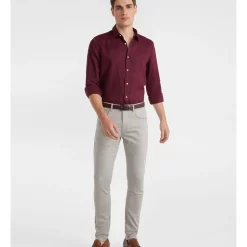 Best deal 💯 Yd. West Hampton Pure Linen 👚 Shirt Burgundy 🧨 -Industrie Shop unnamed file 730