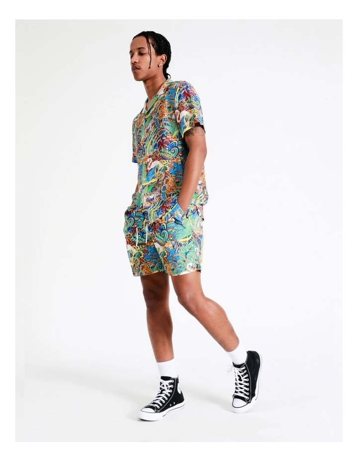 Hot Sale π Kenji Desert Safari Print Short Sleeve Rayon π Shirt In Multi π 5 Hot Sale π Kenji Desert Safari Print Short Sleeve Rayon π Shirt In Multi π - Image 3