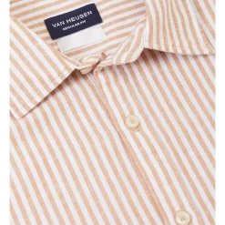 Best reviews of ⭐ Van Heusen Nevertuck Long Sleeve Stripe Linen 👕 Shirt In Brown 🔥 -Industrie Shop unnamed file 746