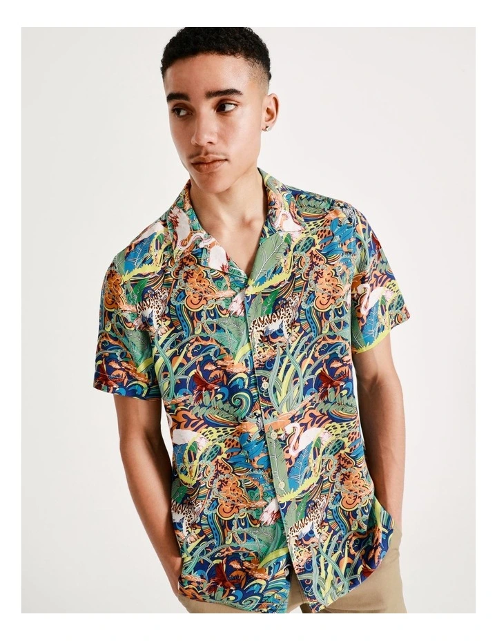 Hot Sale π Kenji Desert Safari Print Short Sleeve Rayon π Shirt In Multi π 6 Hot Sale π Kenji Desert Safari Print Short Sleeve Rayon π Shirt In Multi π - Image 4