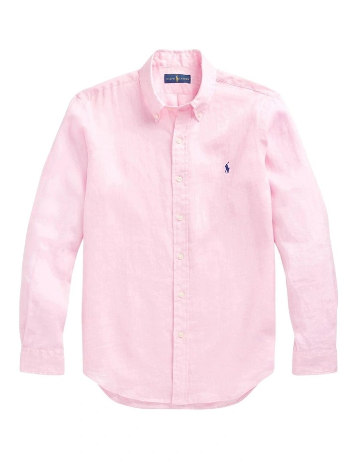 Cheapest π Polo Ralph Lauren Classic Fit Linen π Shirt In Pink π 6 Cheapest π Polo Ralph Lauren Classic Fit Linen π Shirt In Pink π - Image 4