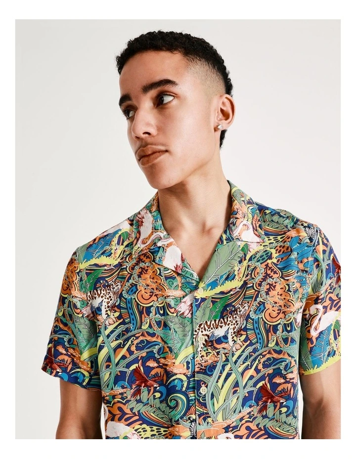 Hot Sale π Kenji Desert Safari Print Short Sleeve Rayon π Shirt In Multi π 7 Hot Sale π Kenji Desert Safari Print Short Sleeve Rayon π Shirt In Multi π - Image 5