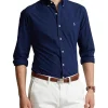 Outlet 👍 Polo Ralph Lauren Slim Fit Stretch Poplin 👚 Shirt In Navy 👍 -Industrie Shop unnamed file 801