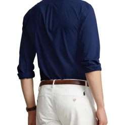 Outlet 👍 Polo Ralph Lauren Slim Fit Stretch Poplin 👚 Shirt In Navy 👍 -Industrie Shop unnamed file 802