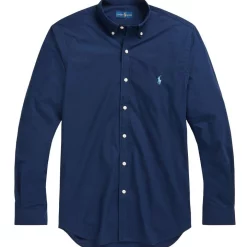 Outlet 👍 Polo Ralph Lauren Slim Fit Stretch Poplin 👚 Shirt In Navy 👍 -Industrie Shop unnamed file 804