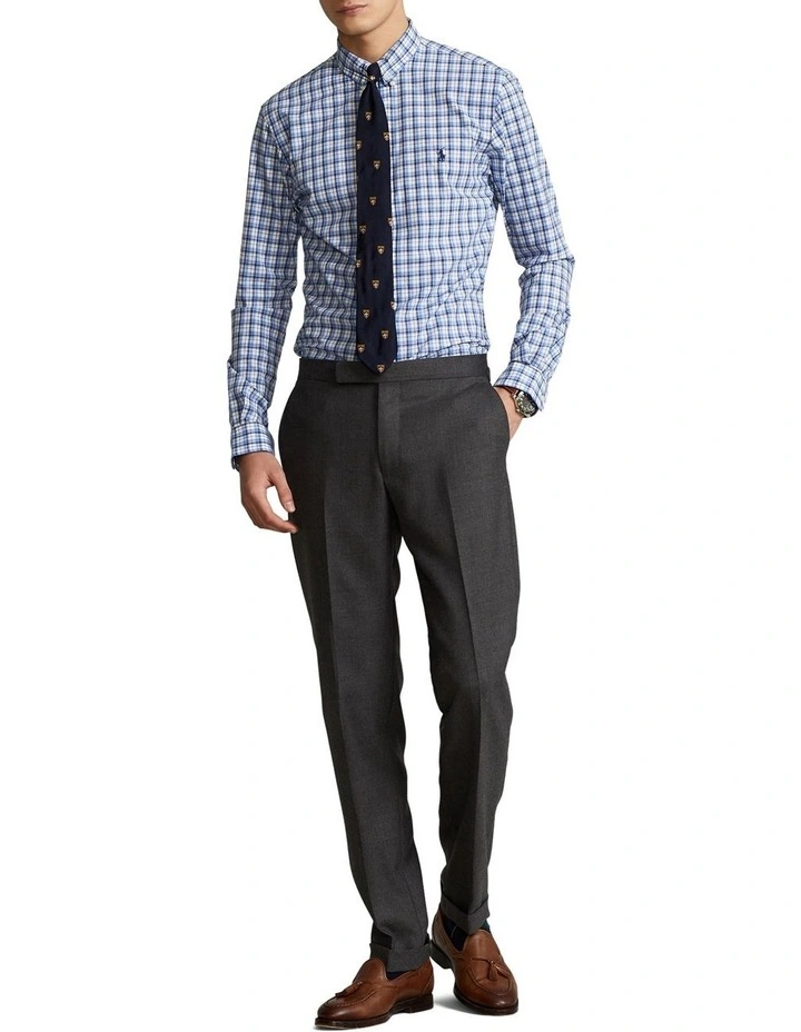 Discount π― Polo Ralph Lauren Slim Fit Plaid Stretch Poplin π Shirt In Blue/White π 5 Discount π― Polo Ralph Lauren Slim Fit Plaid Stretch Poplin π Shirt In Blue/White π - Image 3