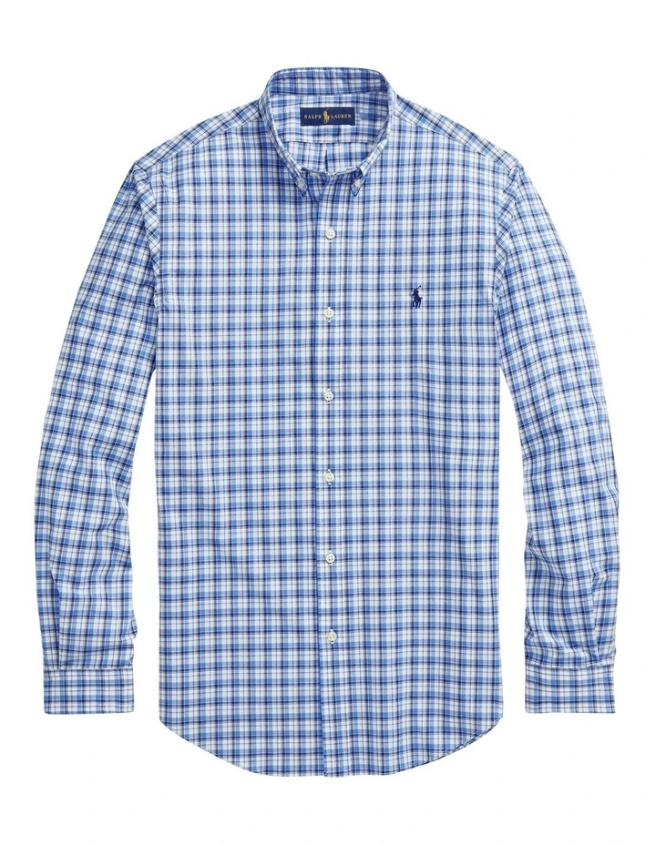 Discount π― Polo Ralph Lauren Slim Fit Plaid Stretch Poplin π Shirt In Blue/White π 6 Discount π― Polo Ralph Lauren Slim Fit Plaid Stretch Poplin π Shirt In Blue/White π - Image 4