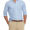 Discount 🌟 Polo Ralph Lauren Classic Fit Checked Stretch Poplin 👕 Shirt In Blue 😀 -Industrie Shop unnamed file 848