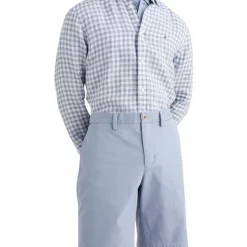 Outlet π₯ Tommy Hilfiger Linen Gingham Long Sleeve π Shirt In Daybreak Blue/Optic White π