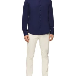 Best Sale ✨ Calvin Klein Nevertuck Long Sleeve Plain Poplin 👚 Shirt In Navy ⌛ -Industrie Shop unnamed file 907